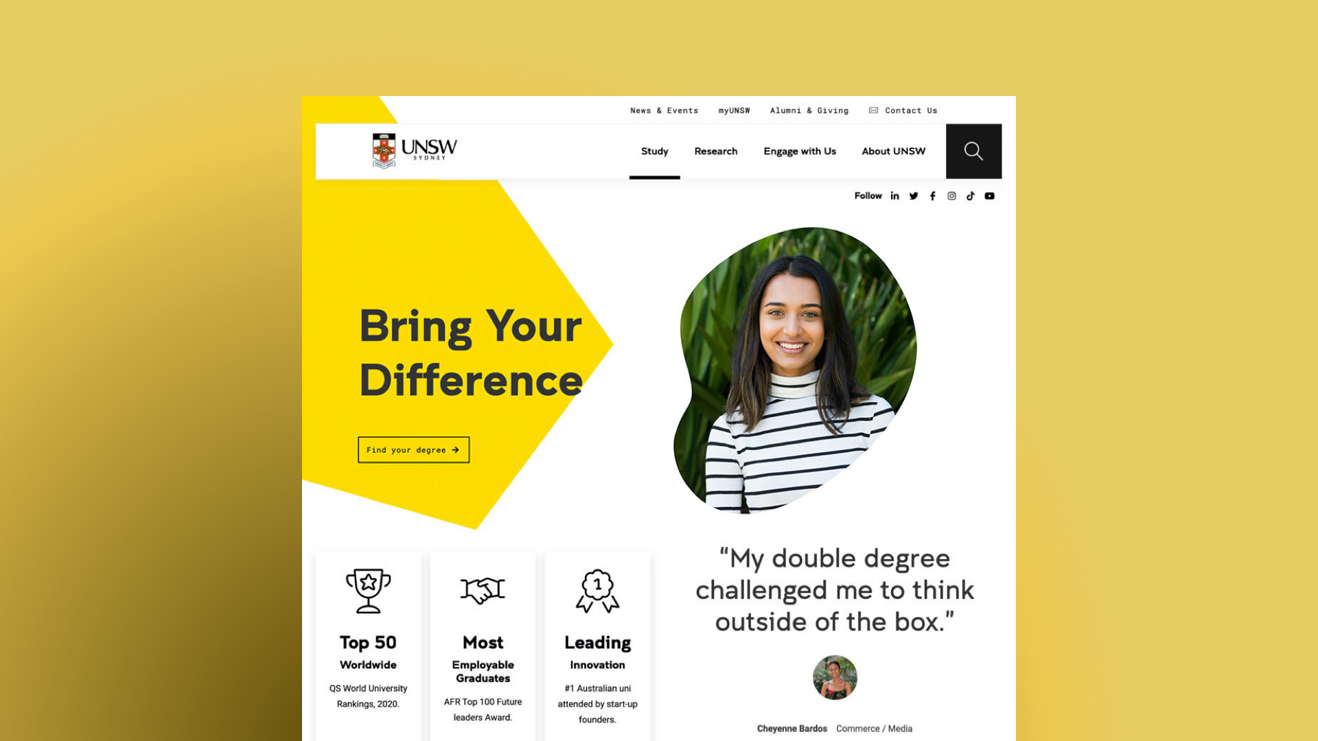 UNSW campus and student experience, full-width